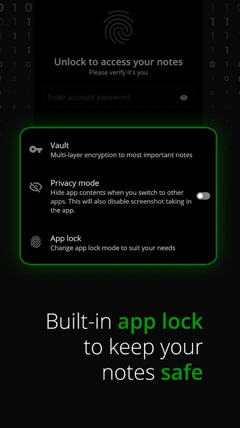 Notesnook: App-lock controls