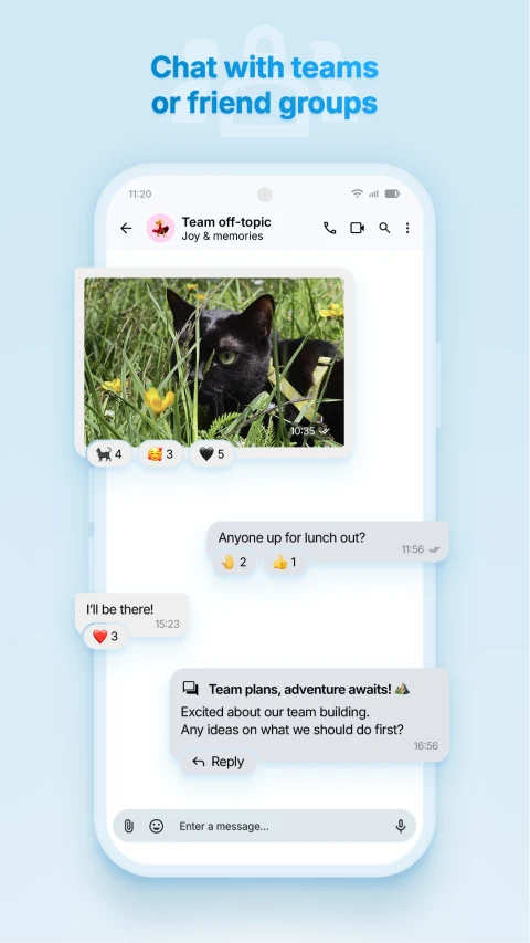 Nextcloud Talk: Group chat and shared message