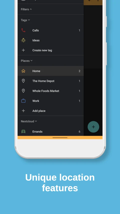 Tasks.org: Tags and saved places
