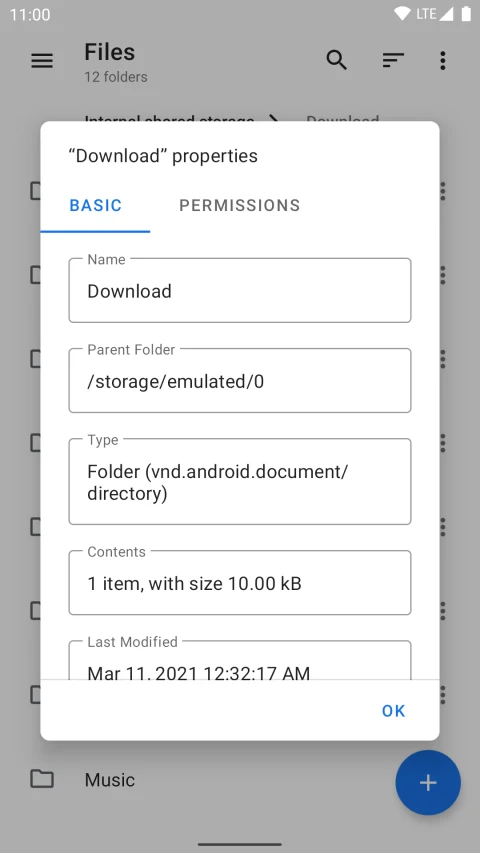 Material Files: Folder properties