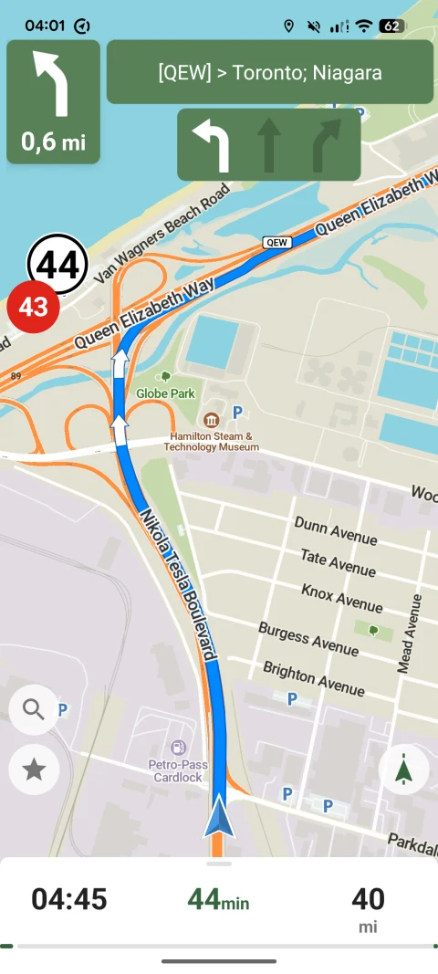 CoMaps: Road navigation and upcoming turns