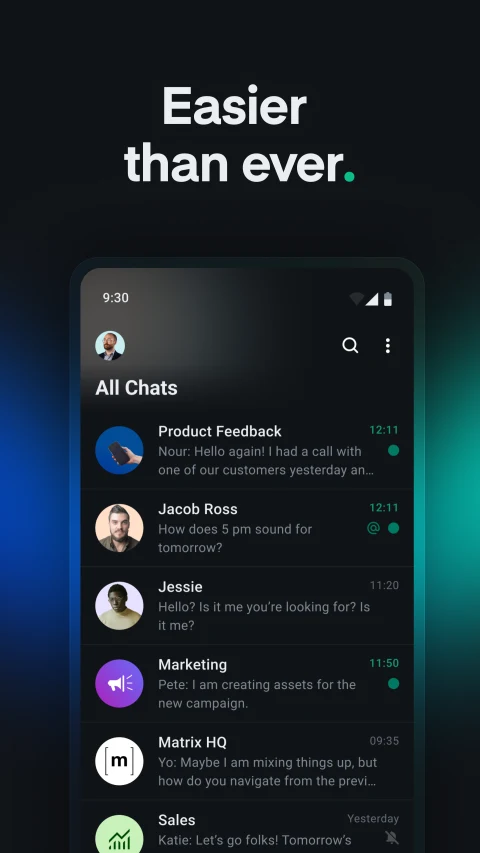 Element X: Conversation list