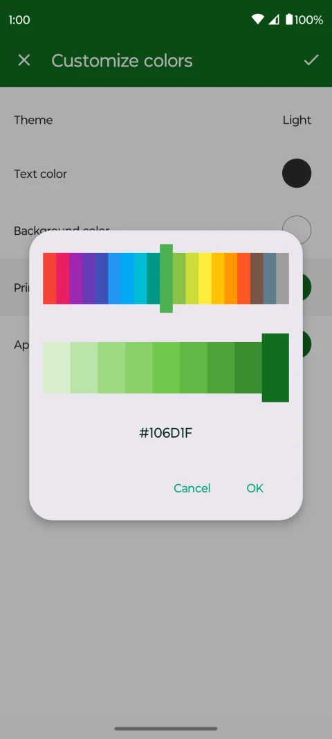 Fossify Paint interface-color chooser.