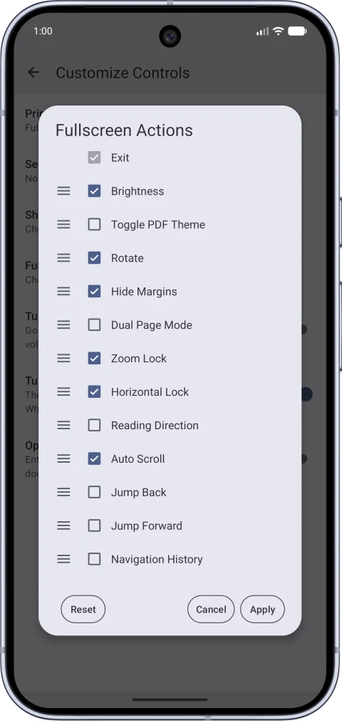 MJ PDF: Customize fullscreen reading buttons