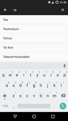 Kiwix: Search for article names