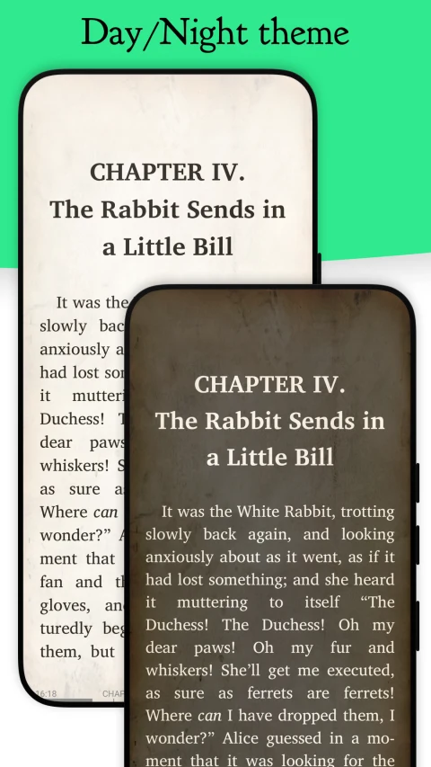 Librera Reader: Day and night reading themes