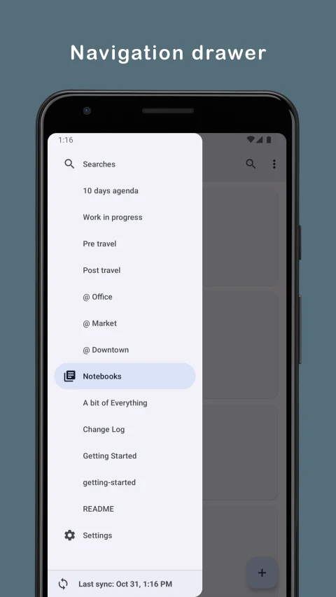 Orgzly Revived: Navigation and saved searches