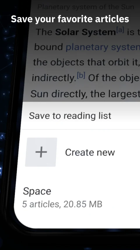 Wikipedia: Earlier Android reading-list controls