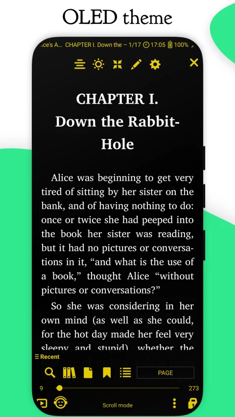 Librera Reader: Dark reading view