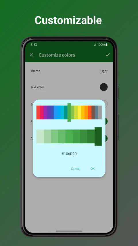 Fossify Gallery interface-color chooser.