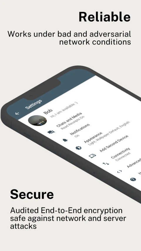 Delta Chat: Profile and messaging settings