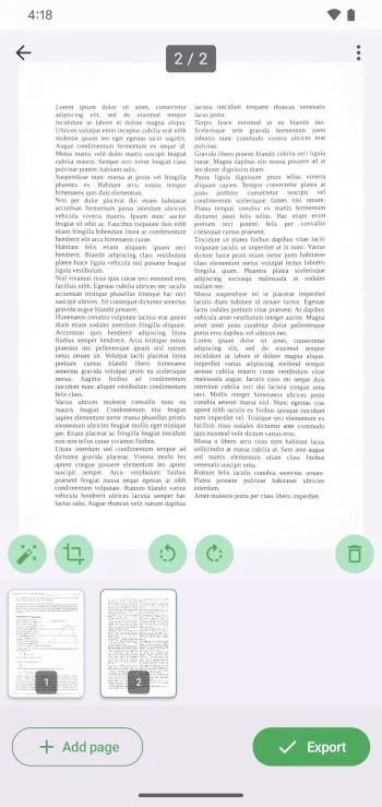 FairScan: Review pages in a multi-page scan