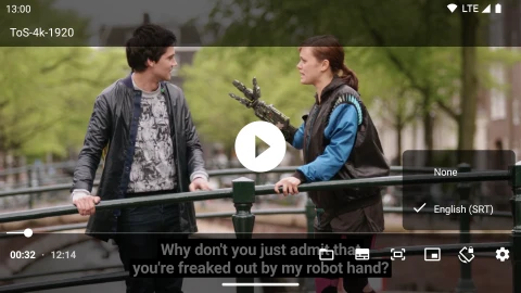 Just (Video) Player: Choose a subtitle track