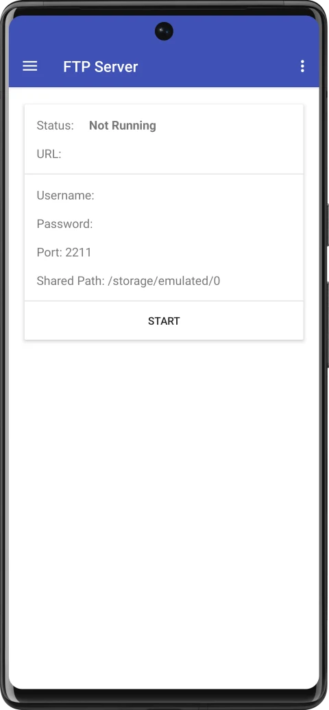 Amaze File Manager: Configure the local FTP server