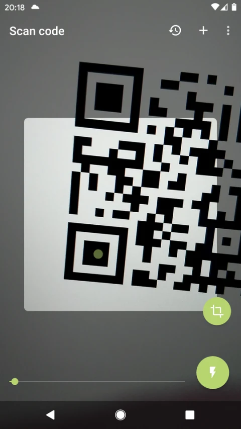 Binary Eye: Scan a code with the camera