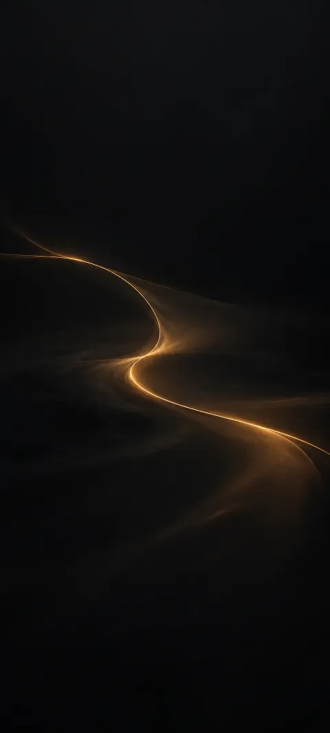 A thin amber line crosses a charcoal field.