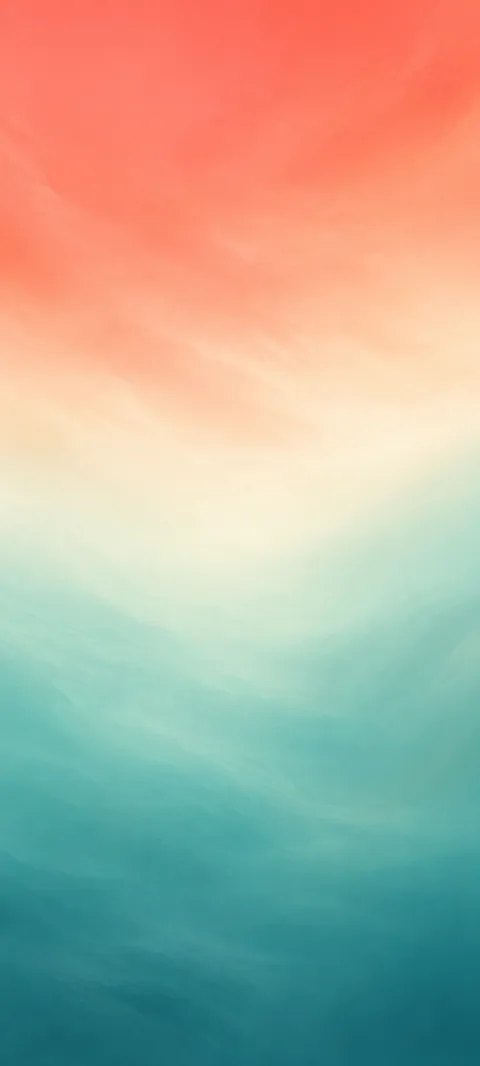 A coral, cream and muted teal gradient.