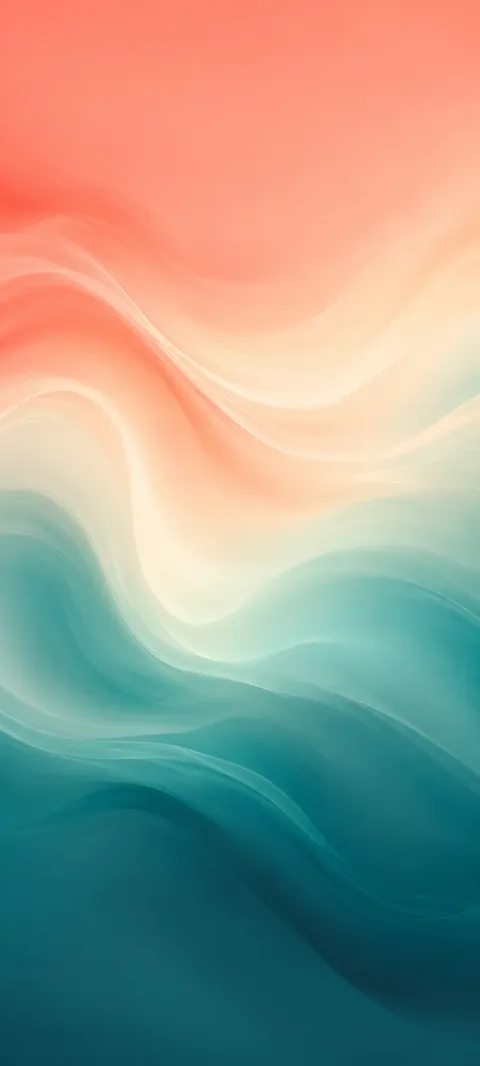 A coral, cream and muted teal gradient.