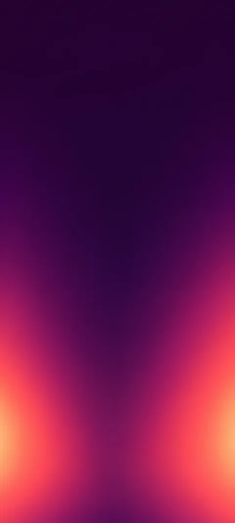 Two coral corner glows surrounding a dark plum center.