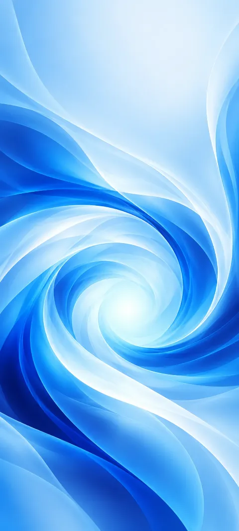 Azure and white translucent bands spiral around a pale center.