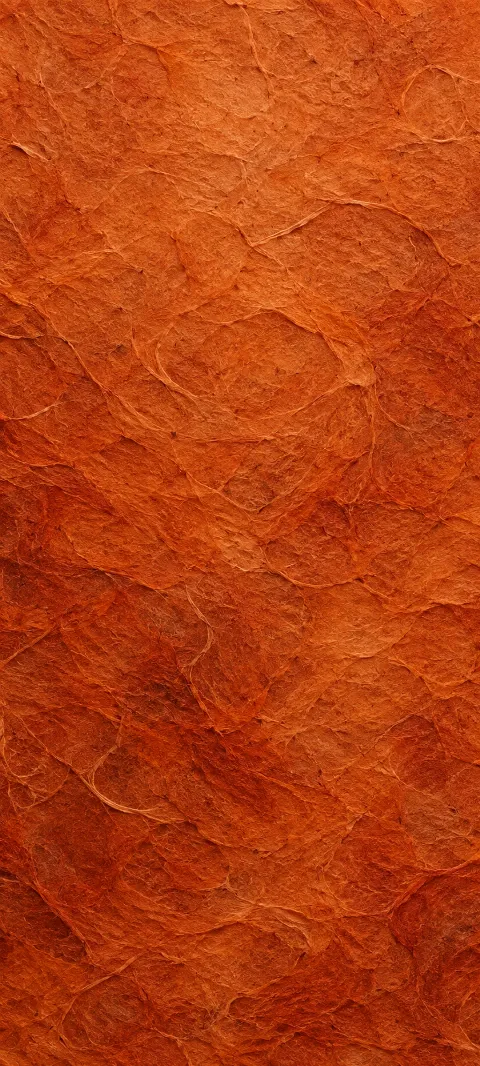 Rust paper fibers form a tactile background.