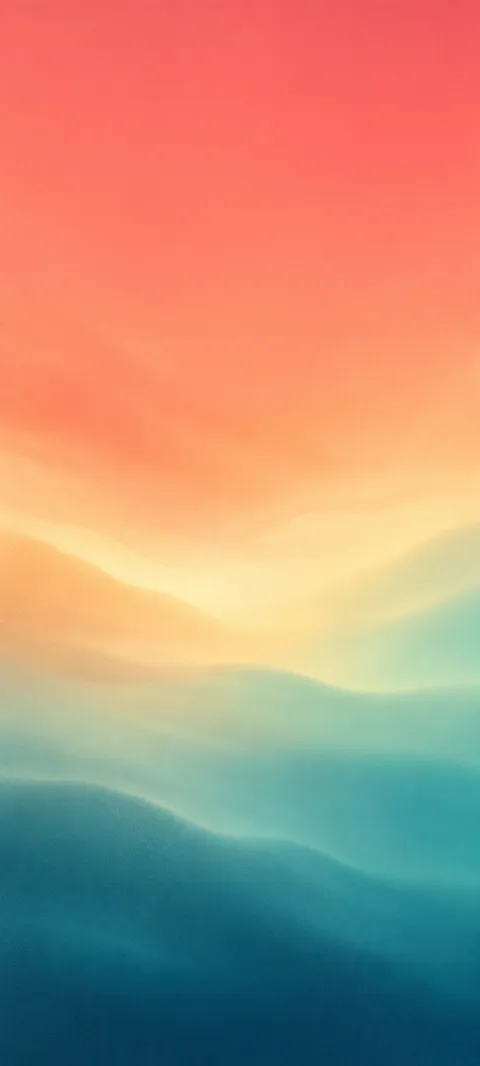 A coral, cream and muted teal gradient.