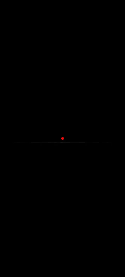 A small red point rests above a dark horizon.