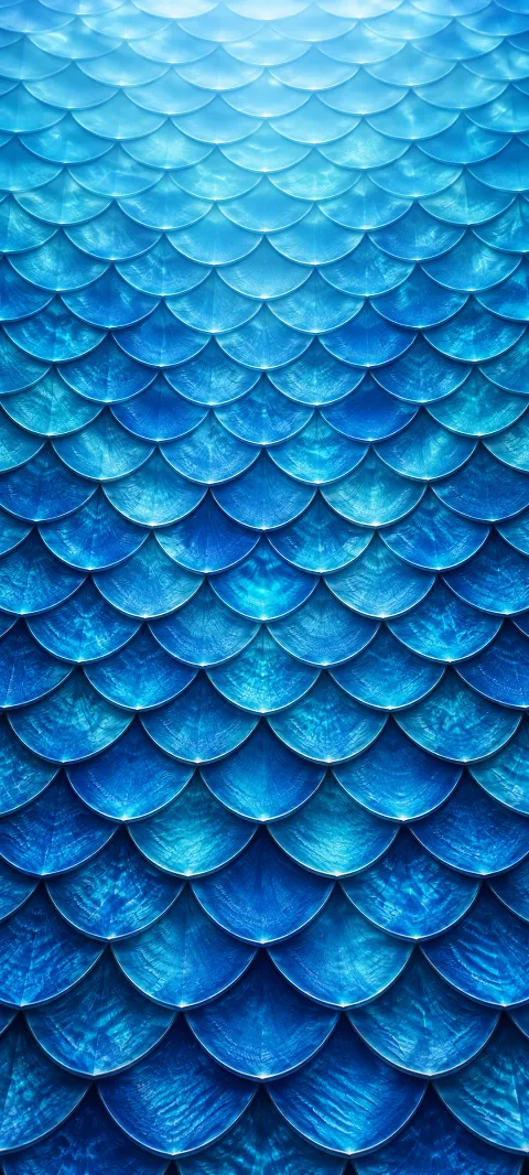 Azure scales repeat in a clean abstract surface.
