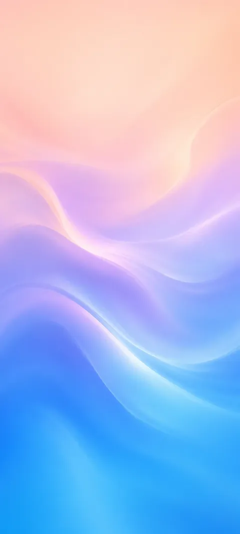 A peach, lilac and azure gradient.