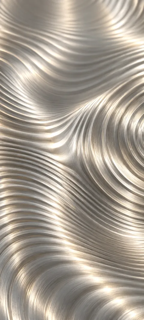 Fine silver ripples form a full-frame brushed metal texture.