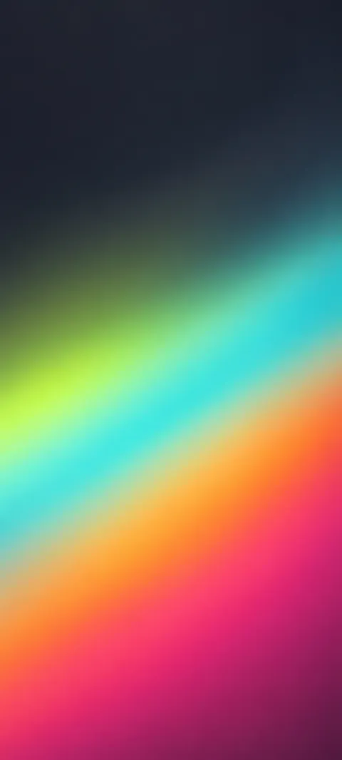 Diagonal lime, turquoise, orange and pink bands beneath charcoal.