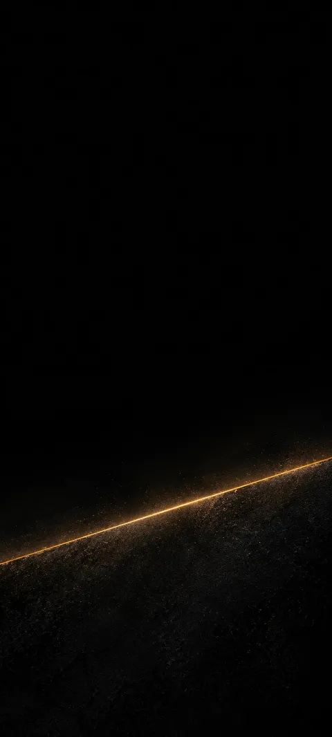 One thin glowing amber diagonal line on charcoal black.
