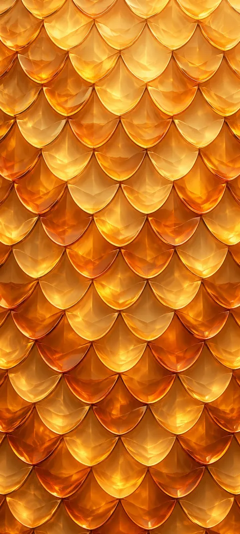 Amber translucent scales repeat in an abstract pattern.
